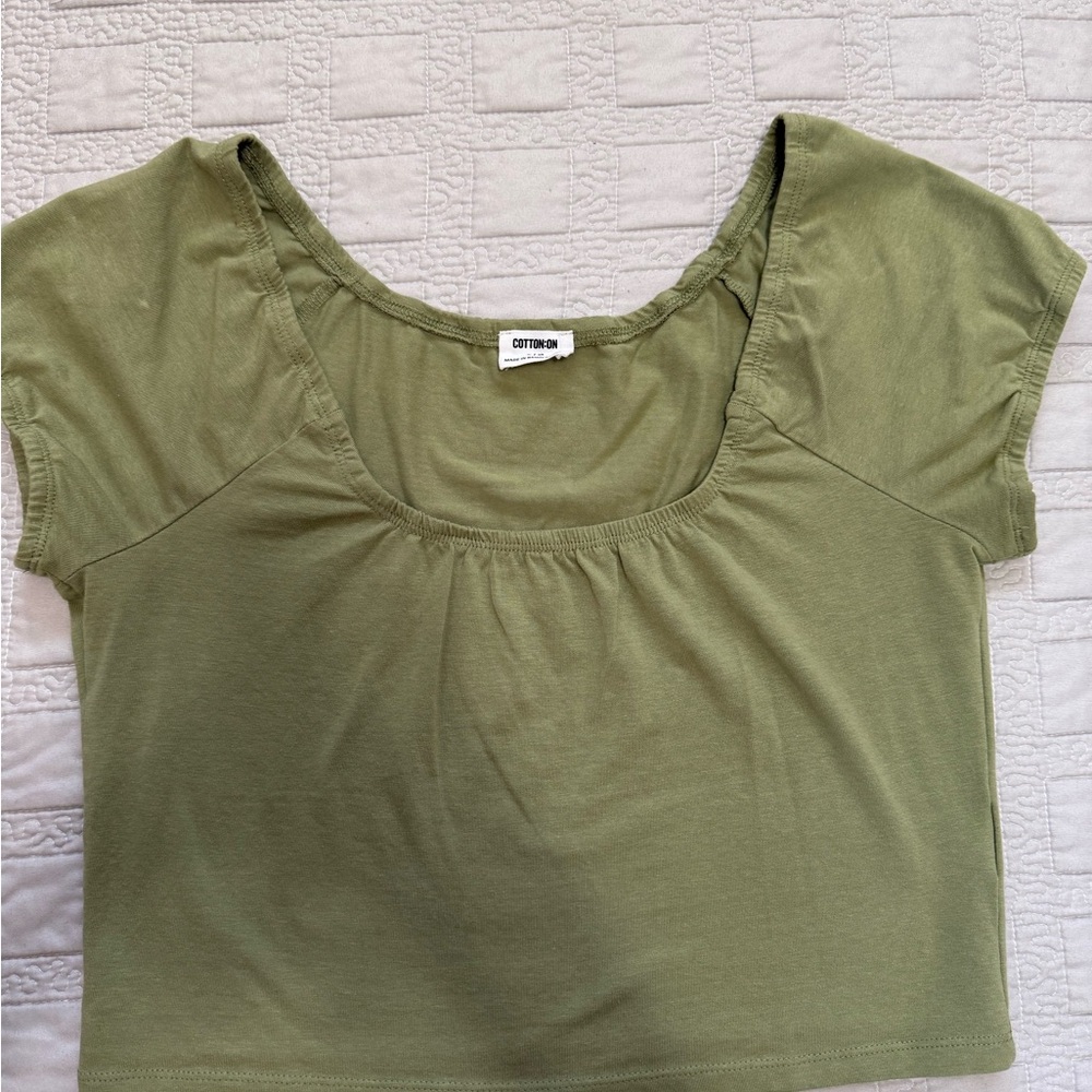 Cotton On Olive Green Women's Crop Top